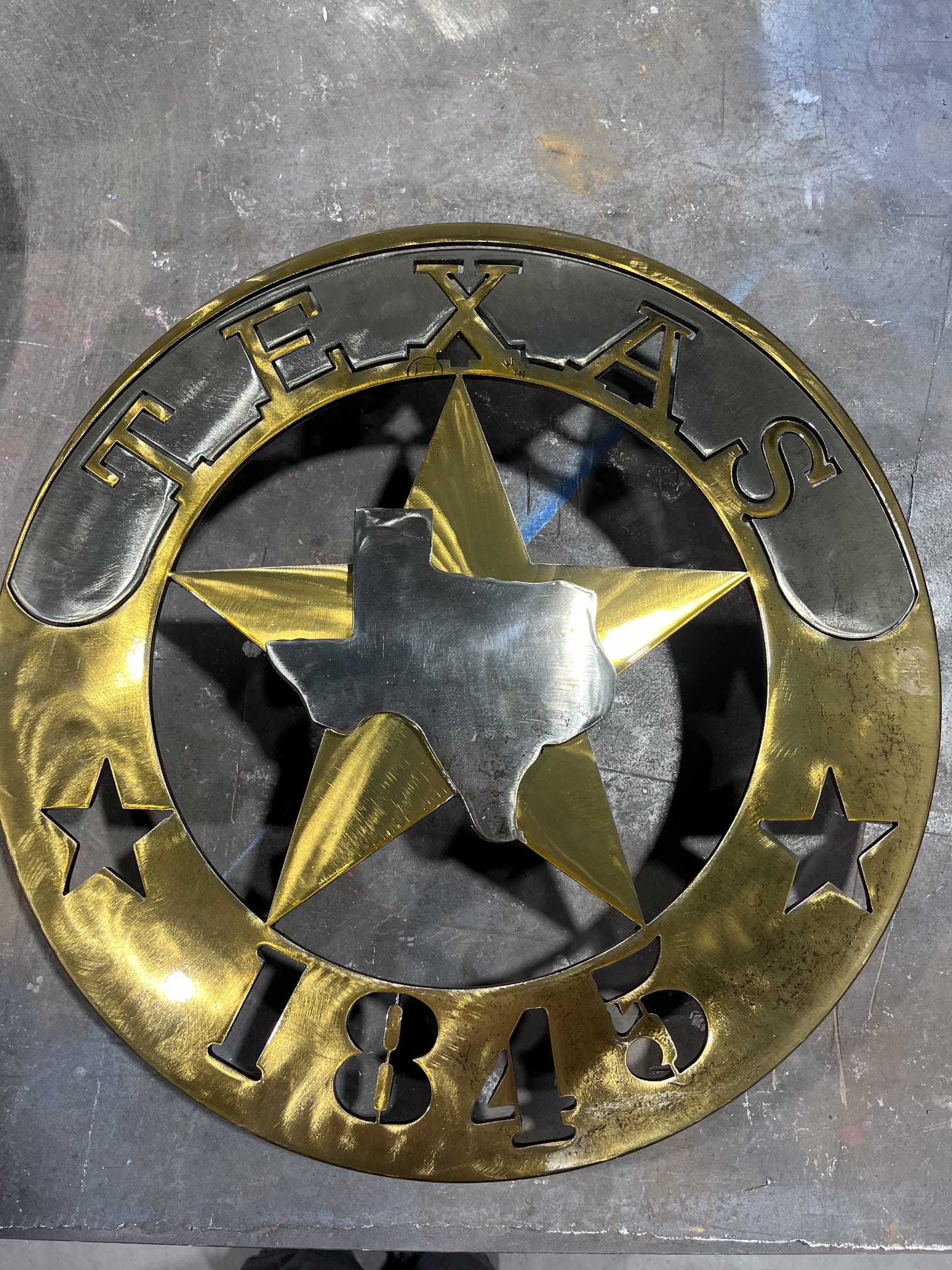 Texas 1845 sign